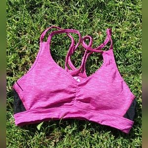 Pink sport bra